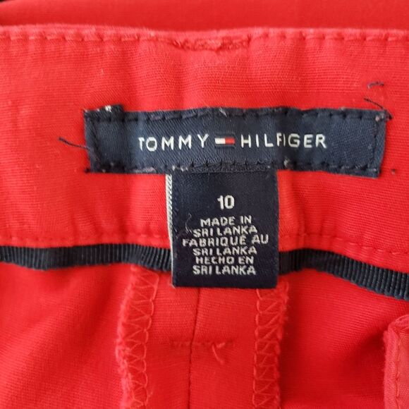 Tommy Hilfiger Women's Pants Red 10 Straight Leg Business Casual Preppy Work - Picture 9 of 10
